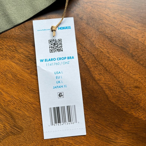 NWT Hoka Elaro Crop Bra in Olive Haze - Picture 7 of 8